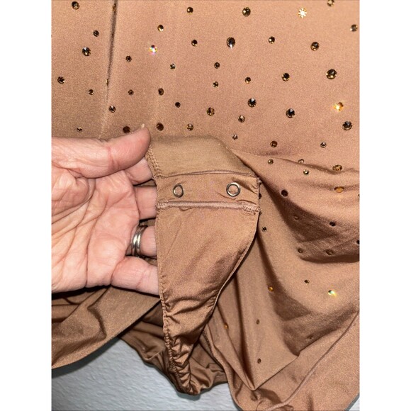 Skims x Swarovski JELLY SHEER LONG SLEEVE THONG BODYSUIT Sienna XL NEW - Picture 9 of 11